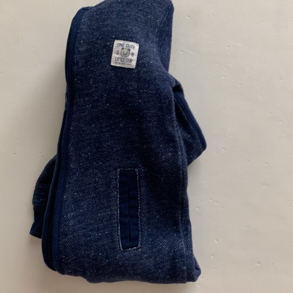Carter’s Blue Bear Hooded Long-Sleeve Jumpsuit Boys 12 Months - Picture 5 of 5